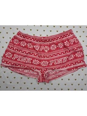 Victorias Secret PINK RED I ONLY SLEEP IN  Sleep Shorts Boxers Pajama Bottoms XS